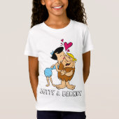 Flintstenen | Betty Kissing Barney T-shirt (Voorkant)