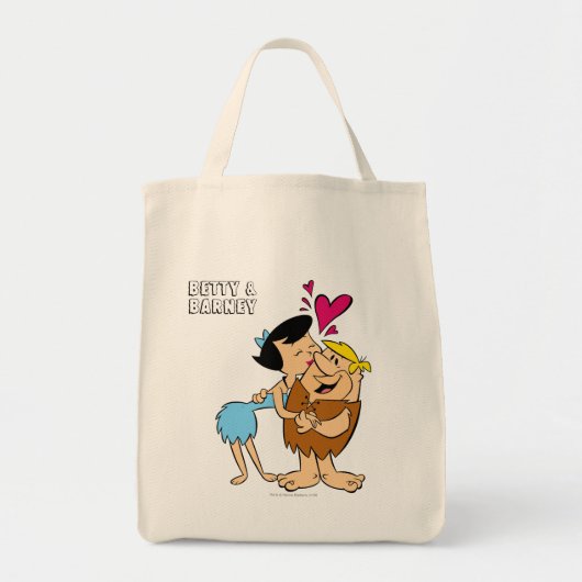 Flintstenen | Betty Kissing Barney Tote Bag (Voorkant)