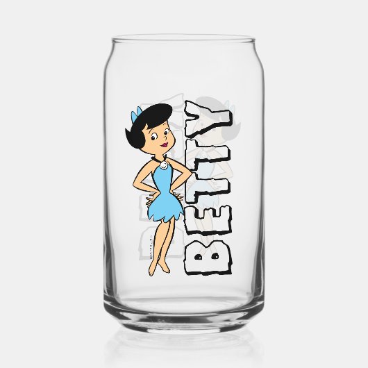 Flintstenen | Betty Rubble Blikvorm Glas (Achterkant)