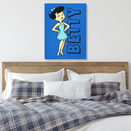 Flintstenen | Betty Rubble Canvas Afdruk (Insitu (Slaapkamer))
