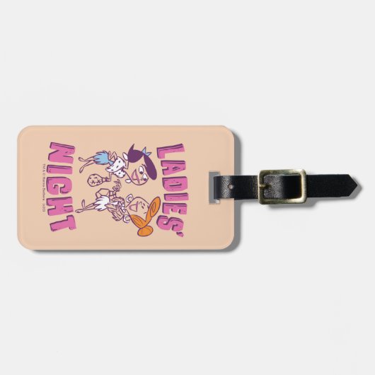 Flintstenen | Betty & Wilma - Dames nacht Bagagelabel (Voorkant horizontaal)