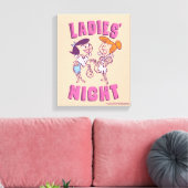 Flintstenen | Betty & Wilma - Dames nacht Canvas Afdruk (Insitu (Woonkamer))