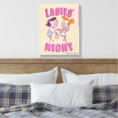 Flintstenen | Betty & Wilma - Dames nacht Canvas Afdruk (Insitu (Slaapkamer))