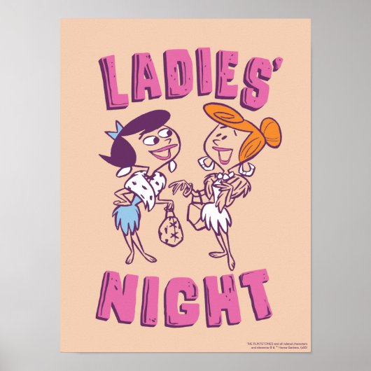 Flintstenen | Betty & Wilma - Dames nacht Poster (Voorkant)