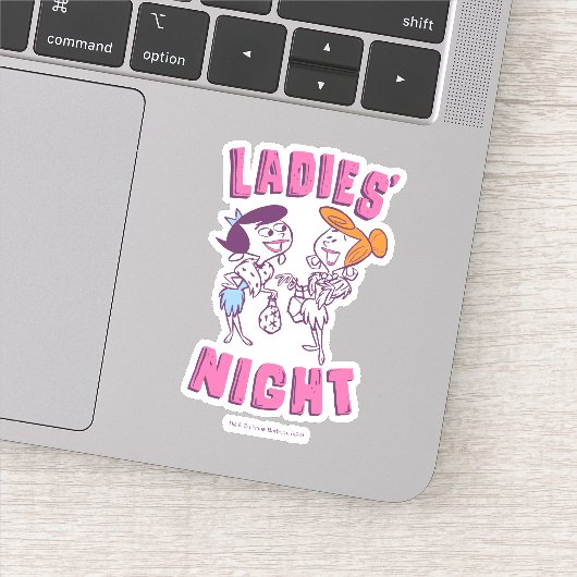 Flintstenen | Betty & Wilma - Dames nacht Sticker (Detail)