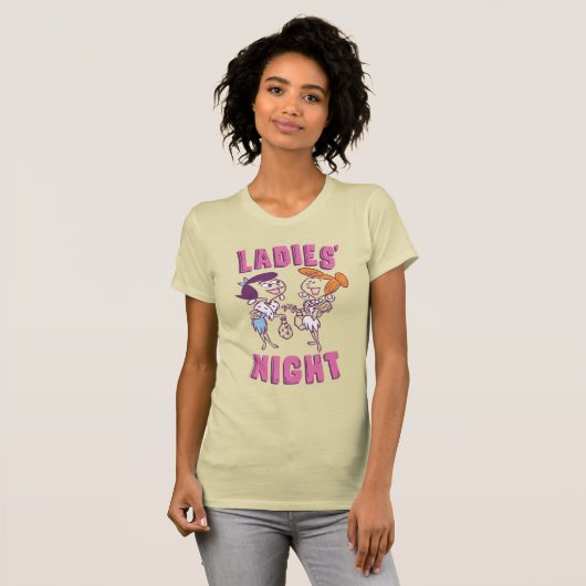 Flintstenen | Betty & Wilma - Dames nacht T-shirt (Voorkant volledig)