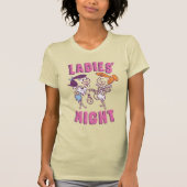 Flintstenen | Betty & Wilma - Dames nacht T-shirt (Voorkant)