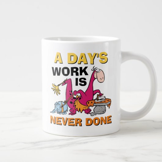 Flintstenen | Dino Cleaning House Grote Koffiekop (Rechts)