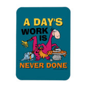 Flintstenen | Dino Cleaning House Magneet (Verticaal)