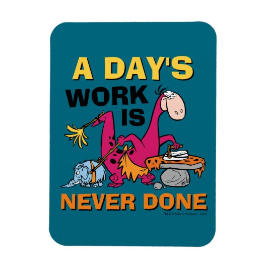 Flintstenen | Dino Cleaning House Magneet (Verticaal)