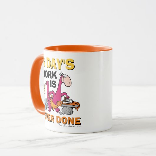 Flintstenen | Dino Cleaning House Mok (Voorkant links)