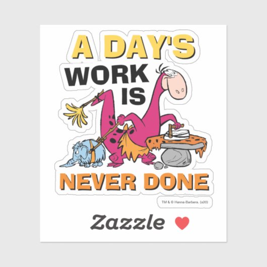 Flintstenen | Dino Cleaning House Sticker (Vel)