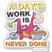 Flintstenen | Dino Cleaning House Sticker (Voorkant)