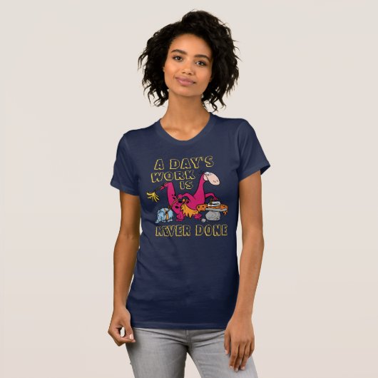 Flintstenen | Dino Cleaning House T-shirt (Voorkant volledig)