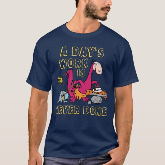 Flintstenen | Dino Cleaning House T-shirt (Voorkant)