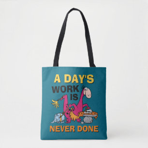 Flintstenen   Dino Cleaning House Tote Bag