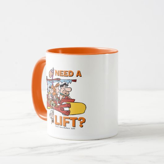 Flintstenen | Een lift nodig? Mok (Voorkant links)