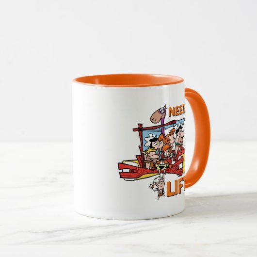 Flintstenen | Een lift nodig? Mok (Voorkant rechts)