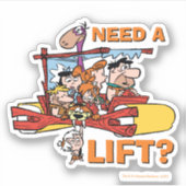 Flintstenen | Een lift nodig? Sticker (Voorkant)