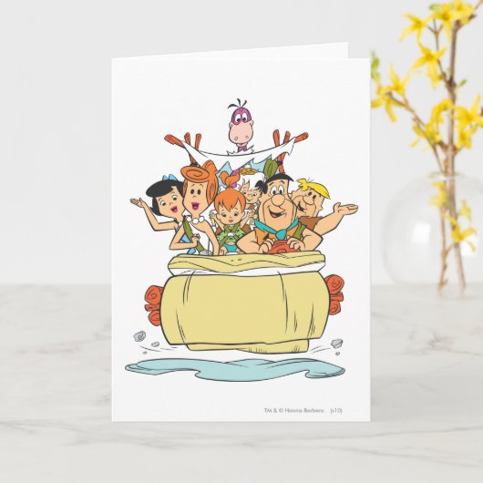 Flintstenen Familie Roadtrip Kaart (Gele Bloem)