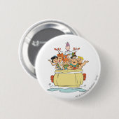 Flintstenen Familie Roadtrip Ronde Button 5,7 Cm (Voorkant /achterkant)