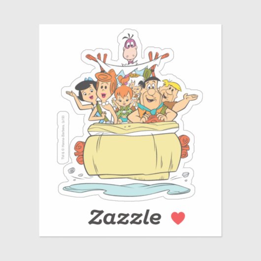 Flintstenen Familie Roadtrip Sticker (Vel)