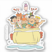 Flintstenen Familie Roadtrip Sticker (Voorkant)