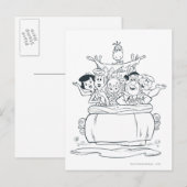 Flintstenen families1 briefkaart (Voorkant / Achterkant)