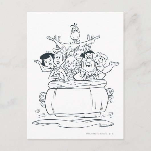 Flintstenen families1 briefkaart (Voorkant)
