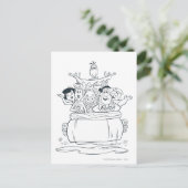 Flintstenen families1 briefkaart (Staand voorkant)