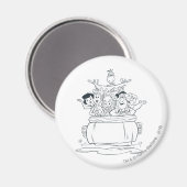Flintstenen families1 magneet (Voorkant / Achterkant)
