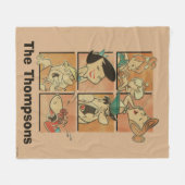 Flintstenen | Flatstenen en roebels Comite Fleece Deken (Voorkant (Horizontaal))