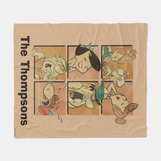 Flintstenen | Flatstenen en roebels Comite Fleece Deken (Voorkant (Horizontaal))