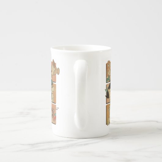 Flintstenen | Flatstenen en roebels Comite Porselein Kop (Achterkant)