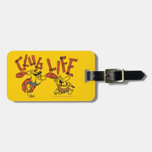 Flintstenen | Fred & Barney - Club Life Bagagelabel (Voorkant horizontaal)
