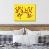 Flintstenen | Fred & Barney - Club Life Canvas Afdruk (Insitu (Slaapkamer))