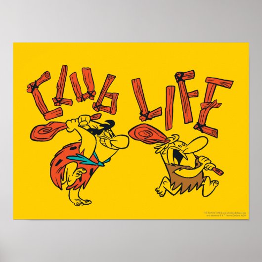 Flintstenen | Fred & Barney - Club Life Poster (Voorkant)
