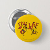 Flintstenen | Fred & Barney - Club Life Ronde Button 5,7 Cm (Voorkant /achterkant)