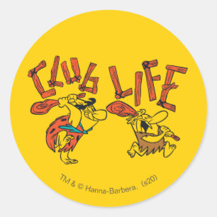 Flintstenen   Fred & Barney - Club Life Ronde Sticker