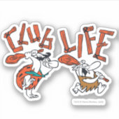 Flintstenen | Fred & Barney - Club Life Sticker (Voorkant)