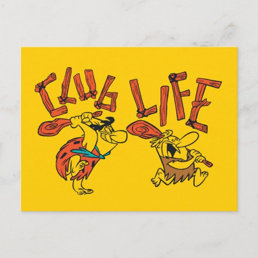 Flintstenen | Fred & Barney - Club Life Uitnodiging Briefkaart (Voorkant)