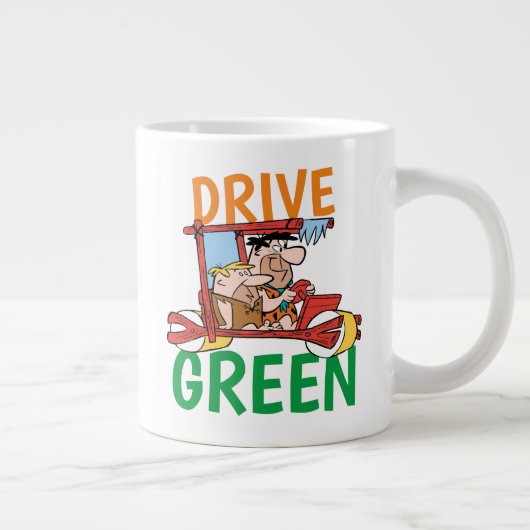 Flintstenen | Fred & Barney - Drive Green Grote Koffiekop (Rechts)