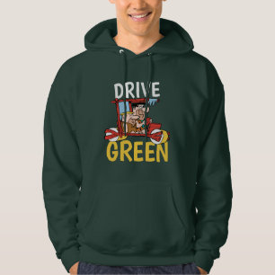 Flintstenen   Fred & Barney - Drive Green Hoodie