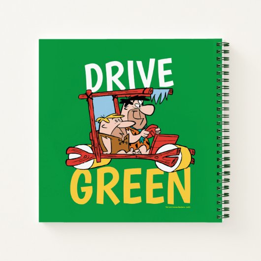 Flintstenen | Fred & Barney - Drive Green Notitieboek (Achterkant)