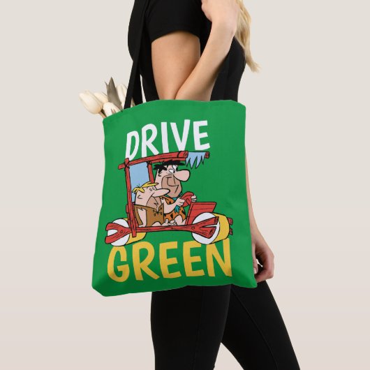 Flintstenen | Fred & Barney - Drive Green Tote Bag (Dichtbij)