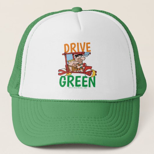 Flintstenen | Fred & Barney - Drive Green Trucker Pet (Voorkant)
