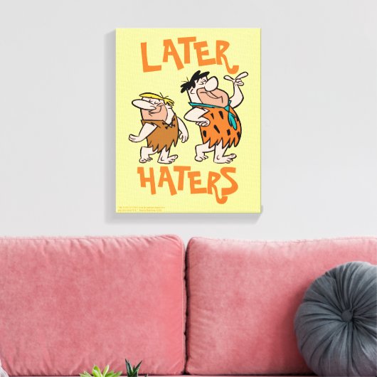 Flintstenen | Fred & Barney - Latere heesters Canvas Afdruk (Insitu (Woonkamer))