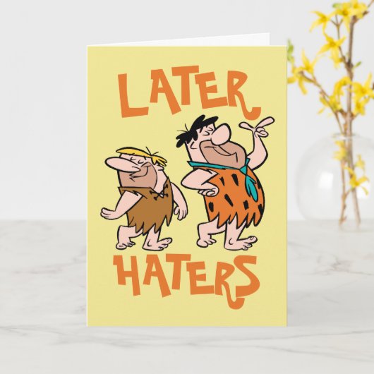Flintstenen | Fred & Barney - Latere heesters Kaart (Gele Bloem)