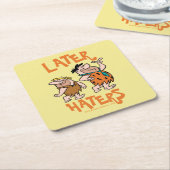 Flintstenen | Fred & Barney - Latere heesters Kartonnen Onderzetters (Schuin)