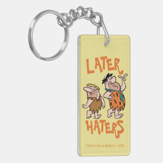 Flintstenen | Fred & Barney - Latere heesters Sleutelhanger (Voorkant Links)